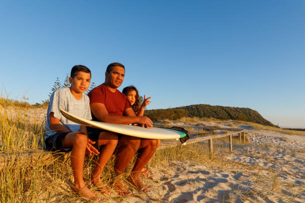 istock Australian Aboriginal Father and Children 1025084852