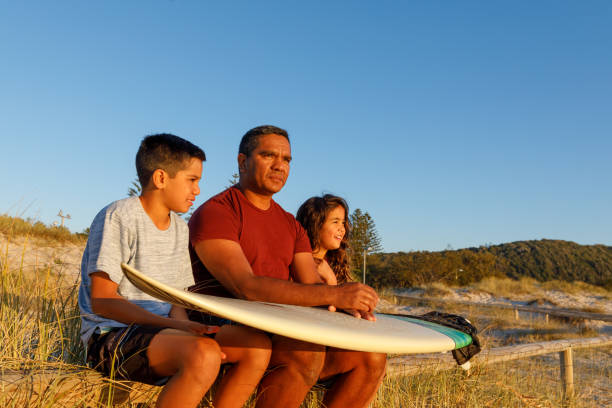 istock Australian Aboriginal Father and Children 1025084854