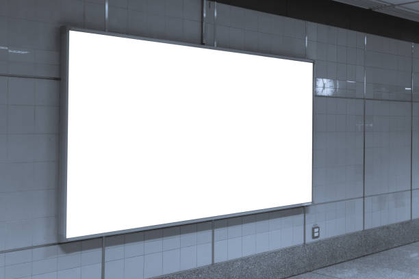 istock Blank billboard posters in the subway station for advertising 1025128044