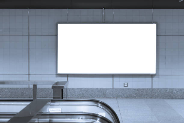 istock Blank billboard posters in the subway station for advertising 1025128046