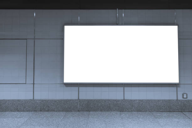istock Blank billboard posters in the subway station for advertising 1025128050