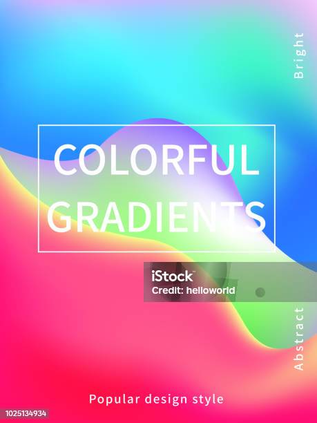Gradient Vector Advertisement Gradient Poster Stock Illustration - Download Image Now - Multi-Colored ...