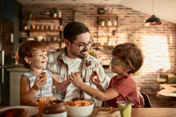 istock Family enjoying breakfast 1025135914