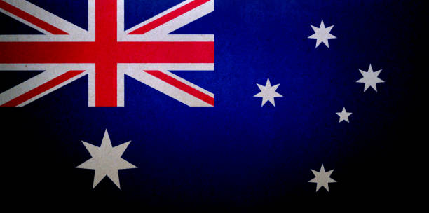 istock Grunge Australian Flag printed on a paper 1025140382