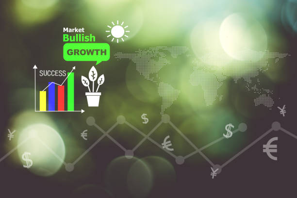 Fintech investment with various currencies sign icon and market stock graph screen of smartphone with colorful bokeh blur background. Blockchain , Financial business technology freedom dream life using internet concept. inversión fintech con varias monedas signo icono y mercado gráfico stock la pantalla del smartphone con bokeh colorido desenfoque de fondo. blockchain, negocio financiero tecnología libertad sueño vida utilizando el concepto de internet.