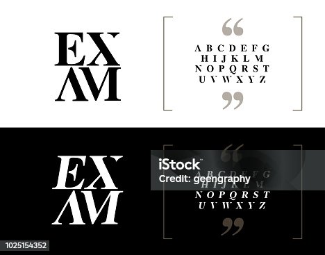 istock Elegant alphabet letters set. Classic Custom Lettering Designs for logo, Poster, Invitation, etc. Typography font classic style, regular and italic. vector illustrator 1025154352
