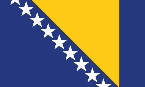 Vector illustration of National Flag bosnia and hercegovina