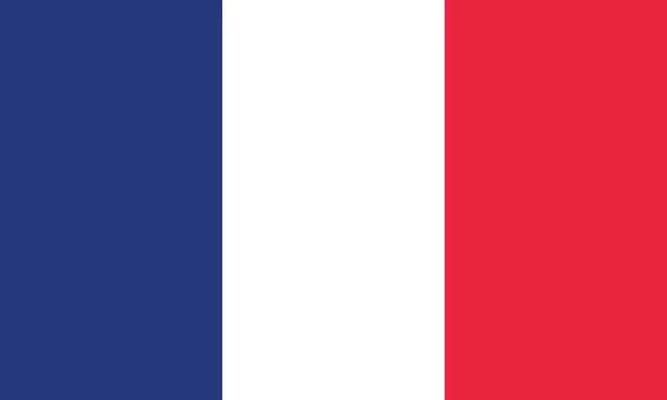 Vector illustration of National Flag France