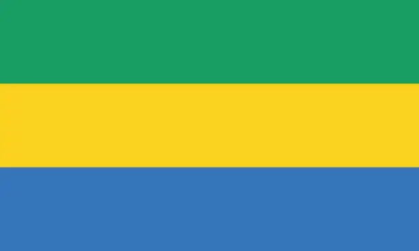 Vector illustration of National Flag Gabon