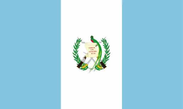 Vector illustration of National Flag Guatemala