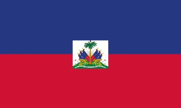 Vector illustration of National Flag Haiti