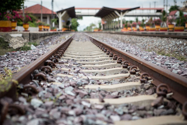 istock railroad tracks and train station in Thailand 1025158758
