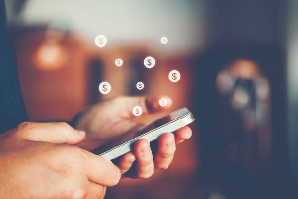 istock Online banking businessman using smartphone  Fintech and Blockchain concept 1025175418