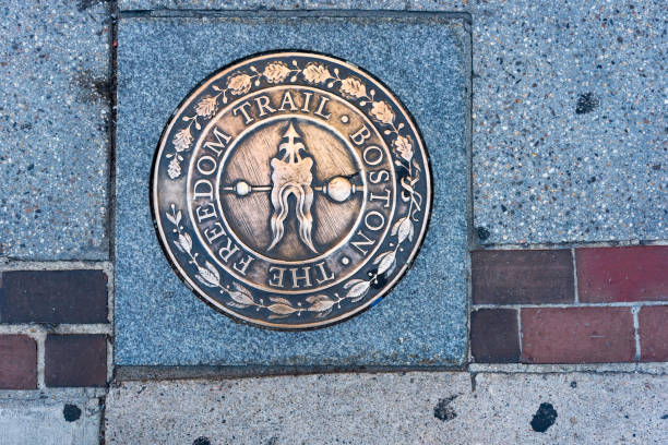 istock Freedom Trail marker in Boston 1025177772