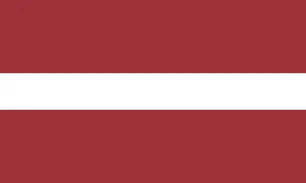 Vector illustration of National Flag Latvia