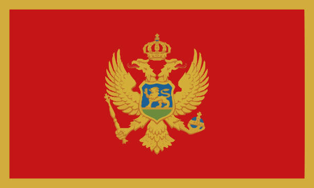 National Flag Montenegro Detailed Illustration National Flag Montenegro montenegro stock illustrations