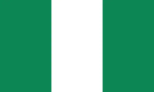 Vector illustration of National Flag Nigeria