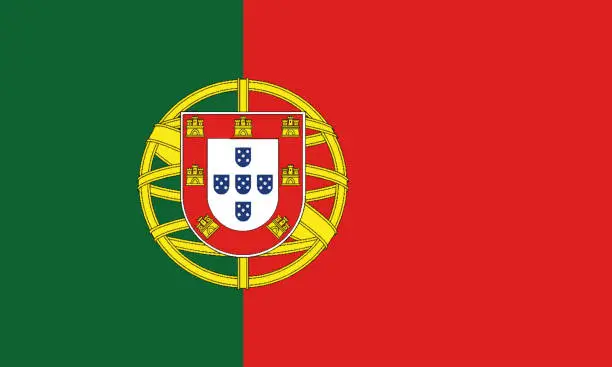 Vector illustration of National Flag Portugal