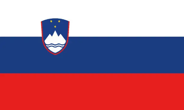 Vector illustration of National Flag Slovenia