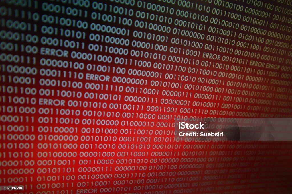 Red Binary Code Computer Technology Background Red Binary Code Computer ...