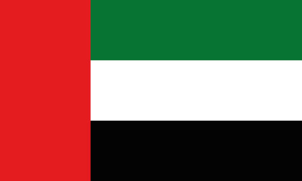 국기 아랍 에미리트 연방 - flag of the united arab emirates stock illustrations