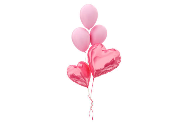 couple hearts. valentines day concept. - heart balloon imagens e fotografias de stock