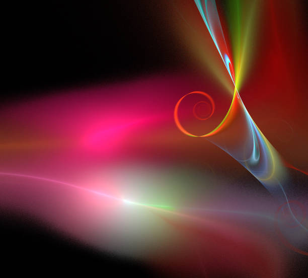 istock image of one Digital Fractal on Black Color 1025205172