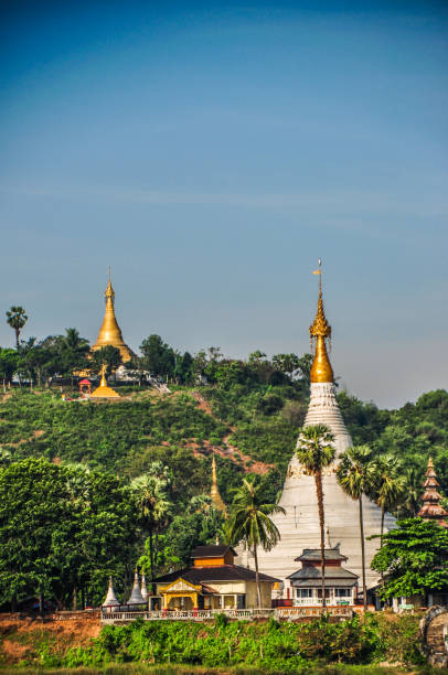istock Pagodas in Burmese style at Salween River (Thanlyin River) near Hpa-An 1025207802