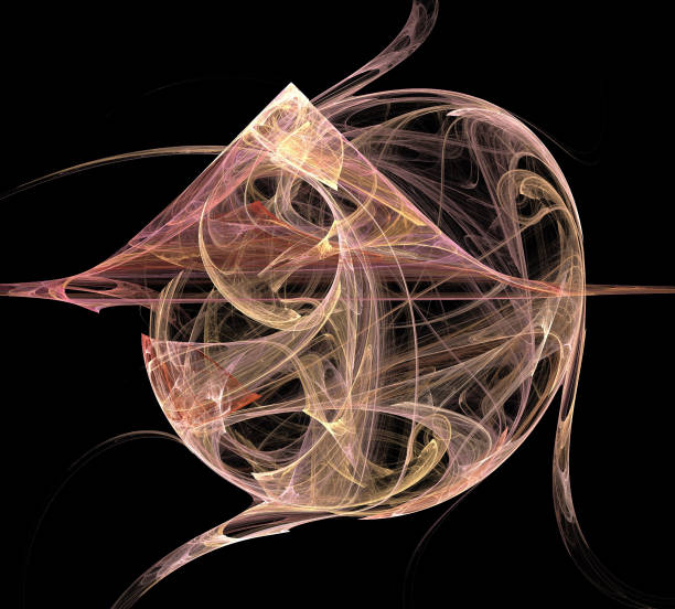 istock image of one Digital Fractal on Black Color 1025207890