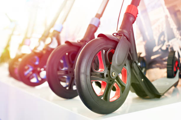 istock Push Scooters in sport shop 1025213114