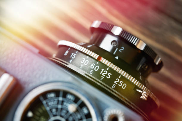istock Retro photo camera lens 1025213444