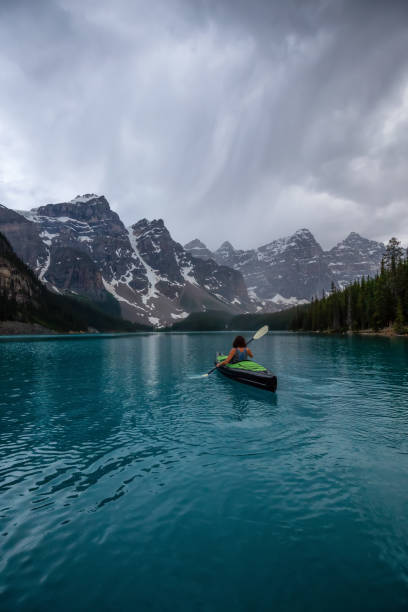 istock Kayaking in Moraine Lake 1025213524