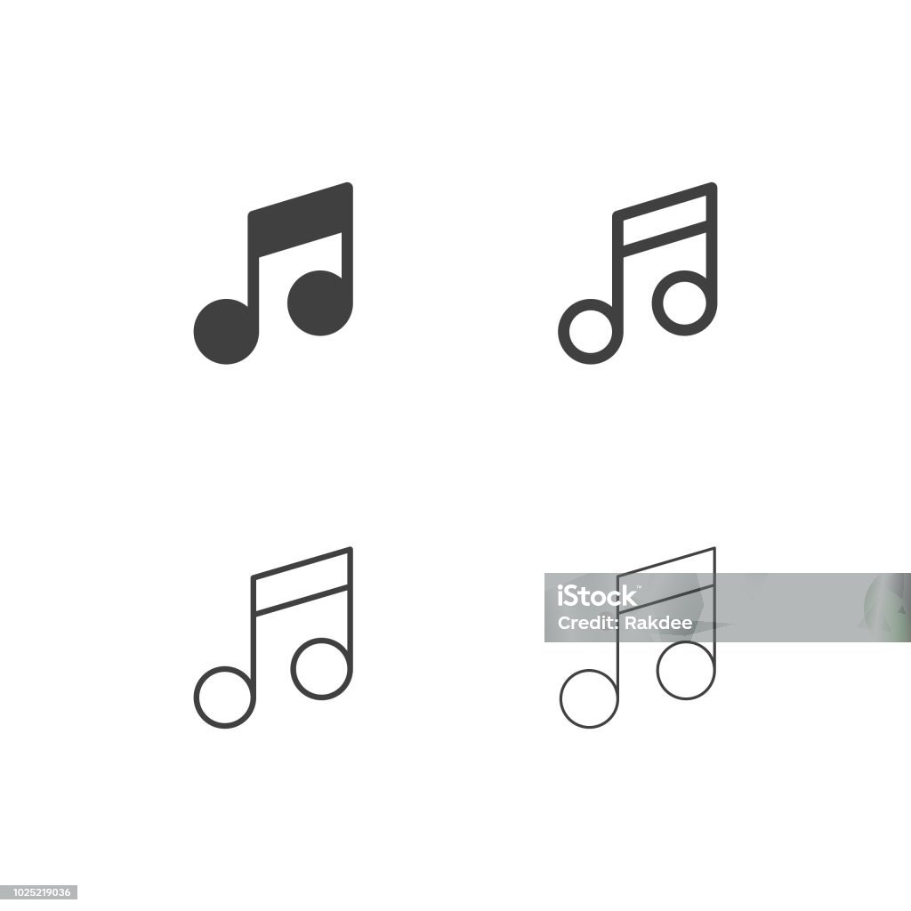 Musical Note Icons - Multi Series Musical Note Icons Multi Series Vector EPS File. Music stock vector
