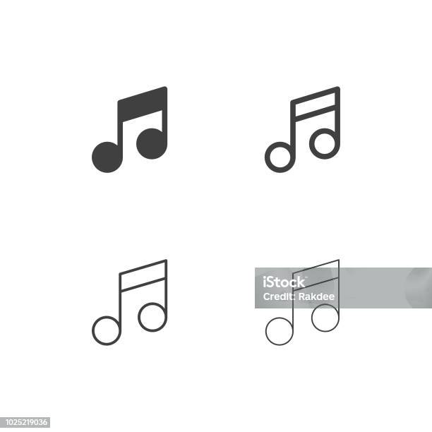 Musical Note Icons Multi Series Stock Illustration - Download Image Now - Music, Icon Symbol, Musical Note