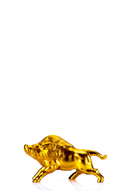 istock Statue of golden wild boar 1025221768