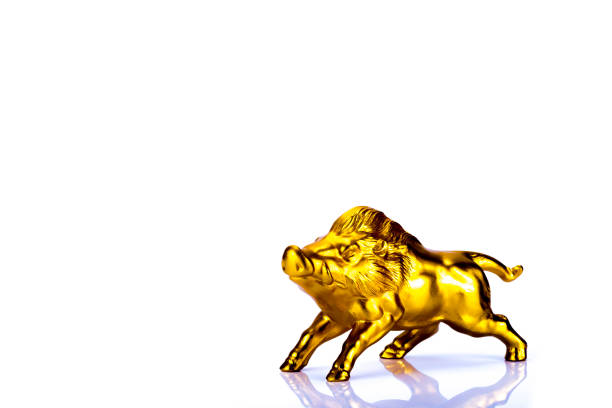 istock Statue of golden wild boar 1025221774
