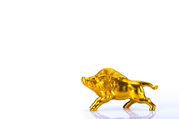 istock Statue of golden wild boar 1025221796