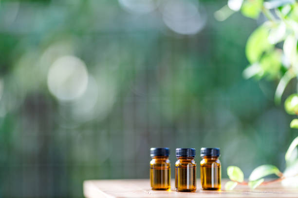 istock Aromatic oil and green background 1025221902