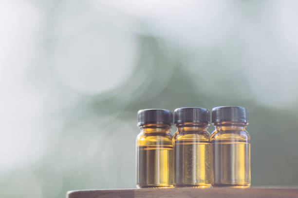 istock Aromatic oil and green background 1025222006