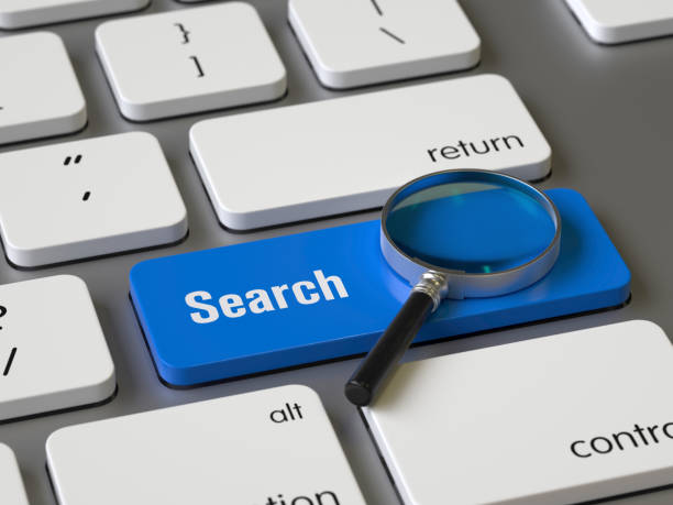 search key on the keyboard - searching imagens e fotografias de stock