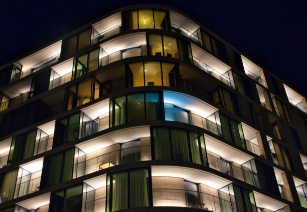 istock Apartments in the night 1025237610