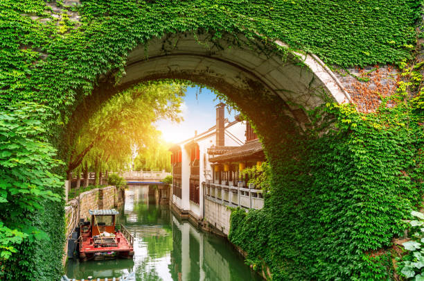 Suzhou ancient town night view