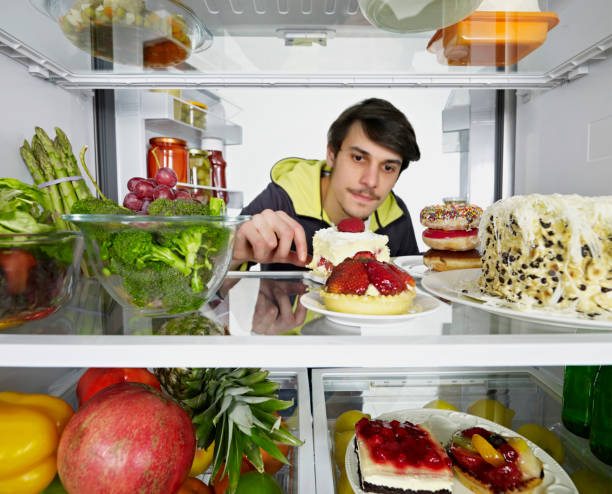 istock looking from inside of the fridge 1025281560