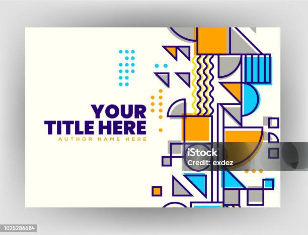 Shape Cover Background Title Cover With Shape Design Stock Illustration - Download Image Now ...