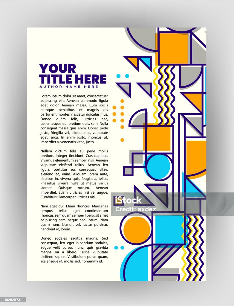 Abstract Text Layout Text With Abstract Shape Design Stock Illustration - Download Image Now ...