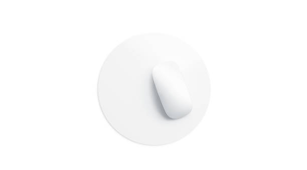 istock Blank white round mouse pad mock up top view, isolated 1025294510