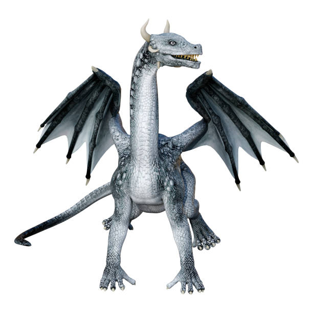 istock 3D illustration fairy tale dragon on white 1025299938