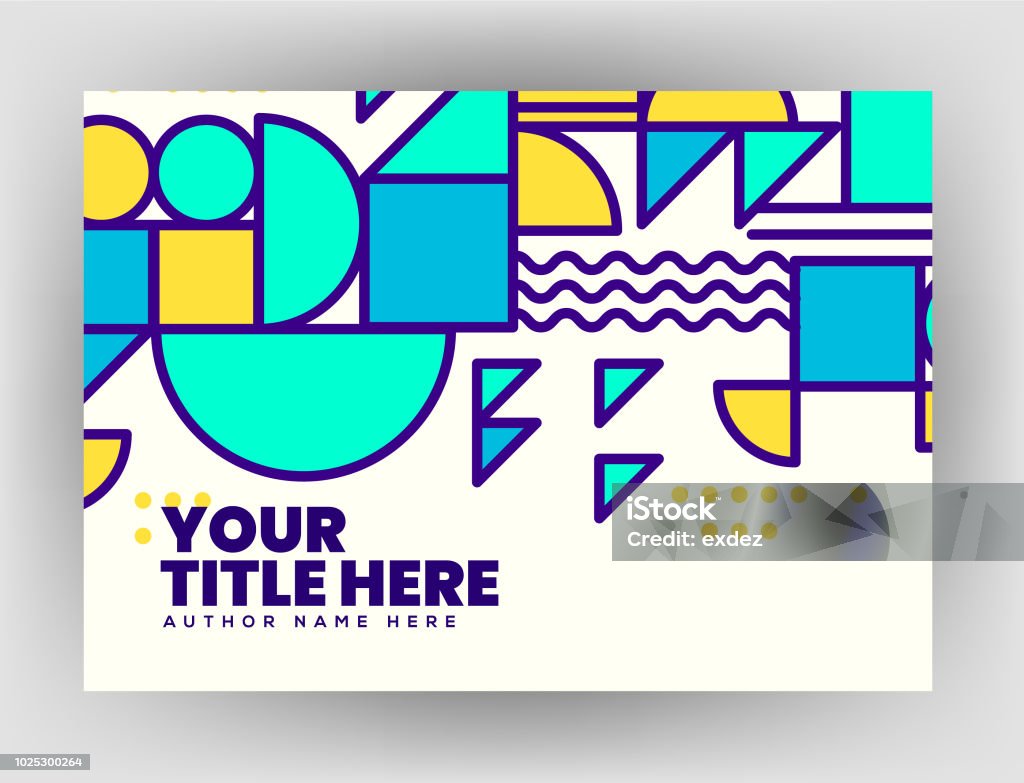Shape Cover Background Title Cover With Shape Design Stock Illustration - Download Image Now ...