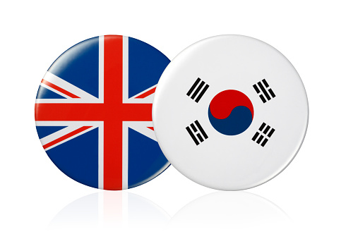 Can badge national flag on white background