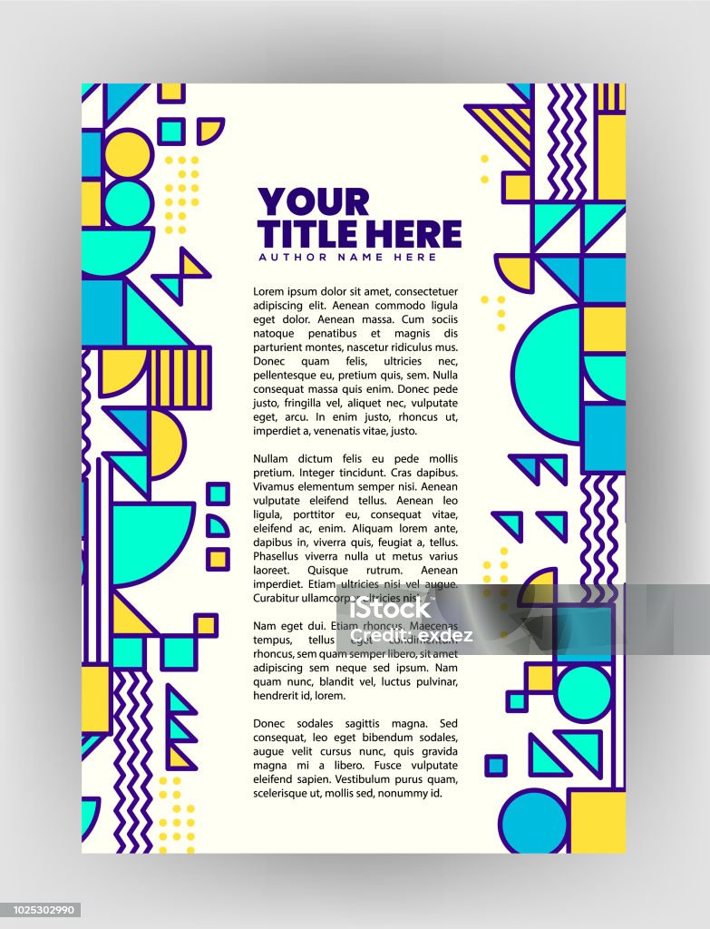 Abstract Text Layout Text With Abstract Shape Design Stock Illustration - Download Image Now ...